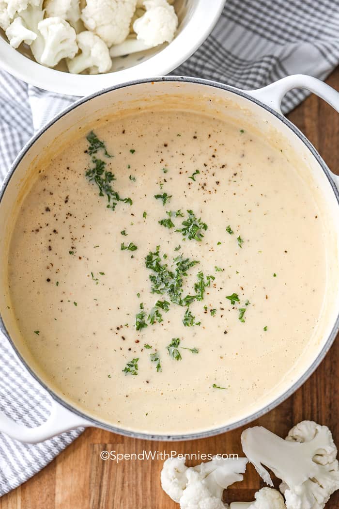 Kremas iš žiedinių kopūstų ir grietinėlės: vitaminų išsaugojimas ir virškinimo palengvinimas